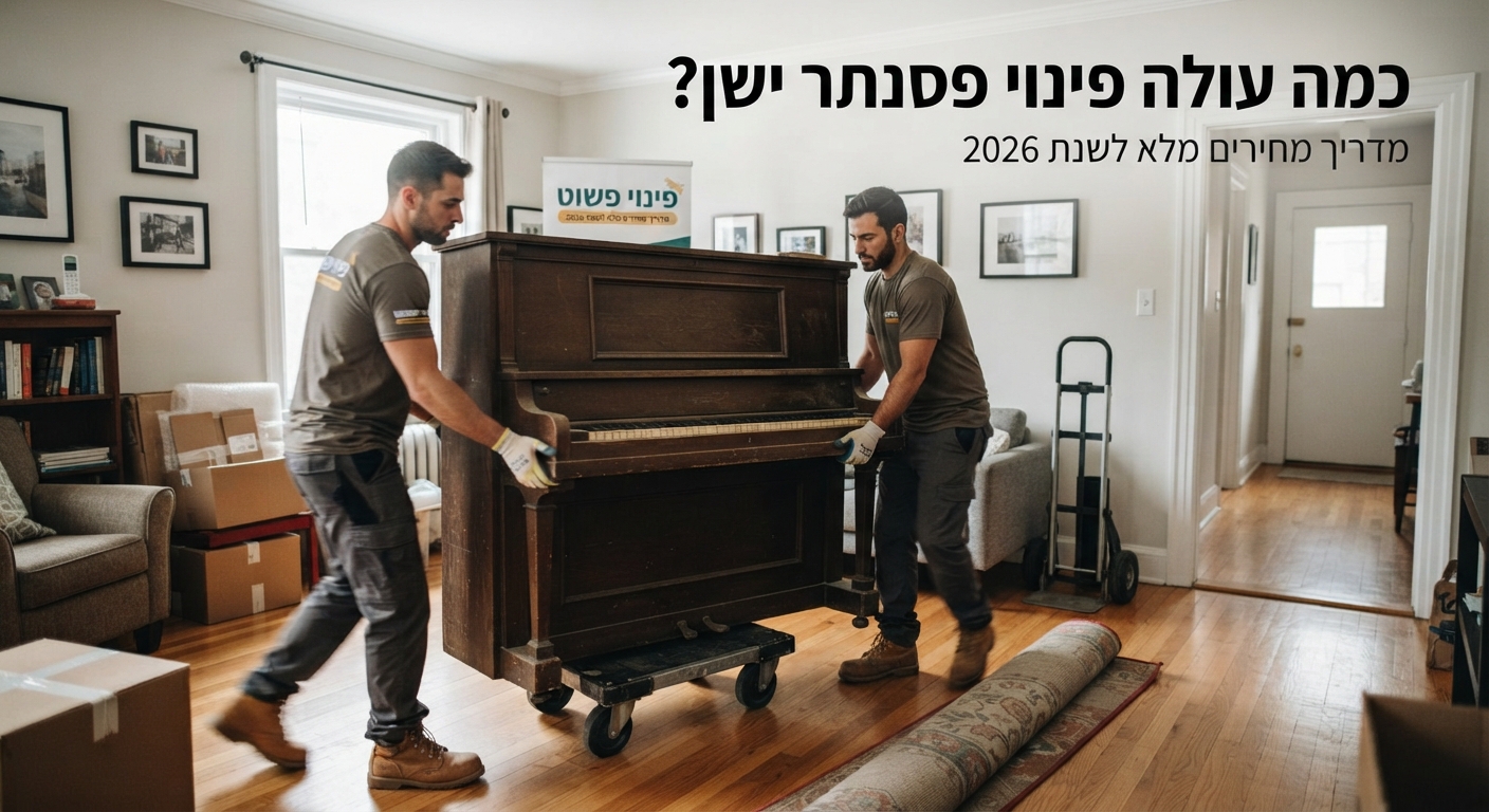 פסנתר עץ ישן עומד בפינת סלון בדירה לפני תהליך פינוי מקצועי, להמחשת עלויות פינוי פסנתרים