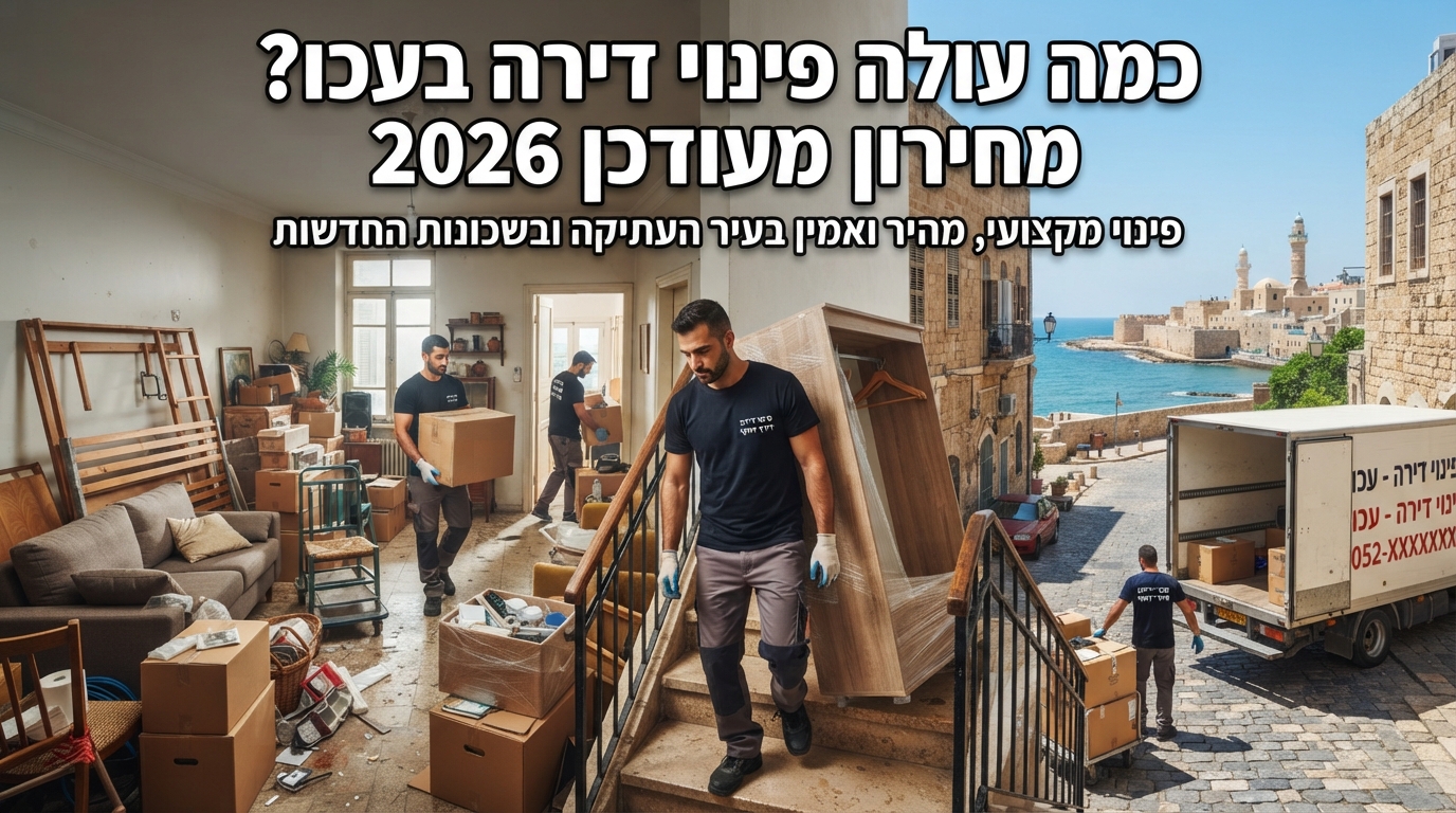 צוות מקצועי מבצע פינוי דירה בעכו כחלק משירות פינוי תכולת דירה במחיר הוגן