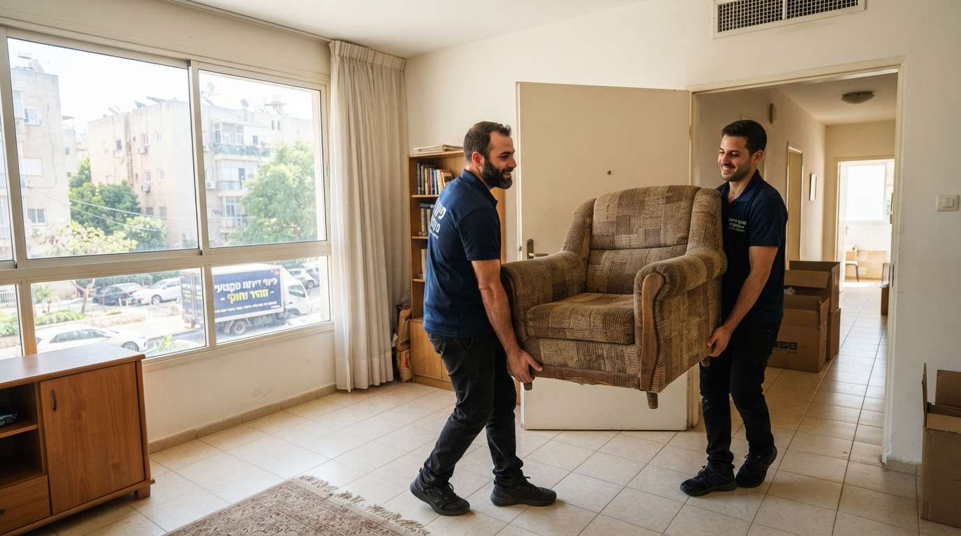 כורסה ישנה ובלויה שעומדת בפינת החדר וממתינה לפינוי, מתוך מדריך לפינוי רהיטים ישנים בצורה חוקית.
