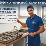 כיריים גז ואינדוקציה במטבח מוכנות לפינוי, הממחישות את עלויות פינוי הכיריים לפי המחירון המעודכן לשנת 2026.