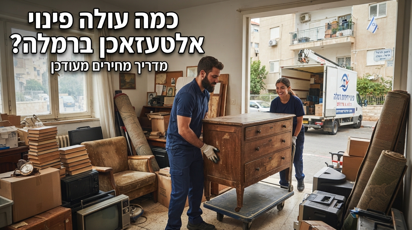 צוות פינוי דירות מקצועי מפנה רהיטים ומכשירי חשמל ישנים (אלטעזאכן) מדירה ברמלה