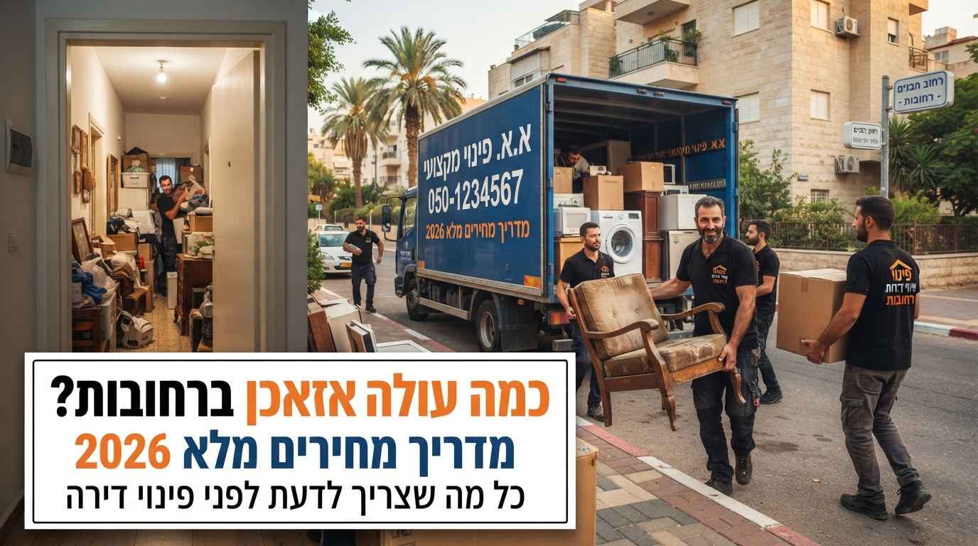 אנשי מקצוע מפנים רהיטים ותכולת דירה ישנה (אלטעזאכן) מדירה ברחובות, כחלק משירות פינוי דירות מקצועי.
