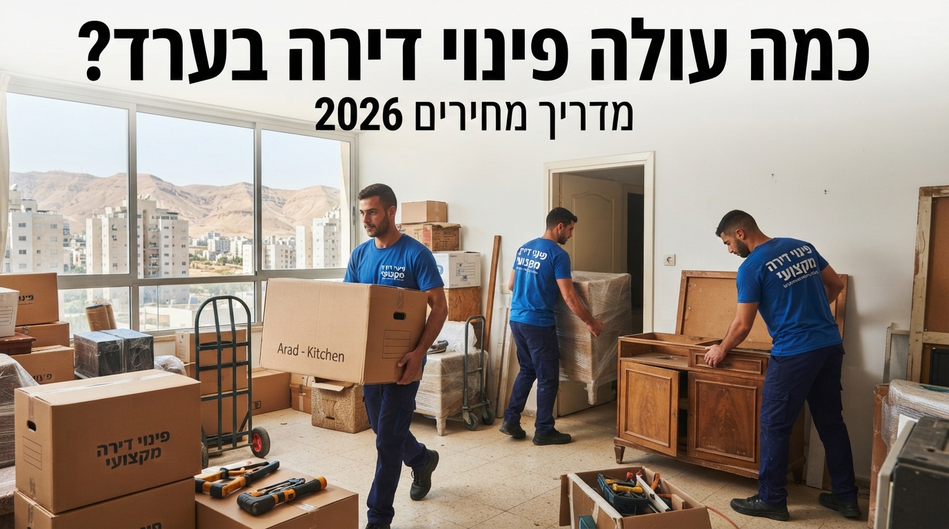 דירה מרווחת ונקייה בערד לאחר תהליך פינוי תכולה מקצועי, הממחישה את התוצאה של שירות פינוי דירות יעיל ומאורגן.