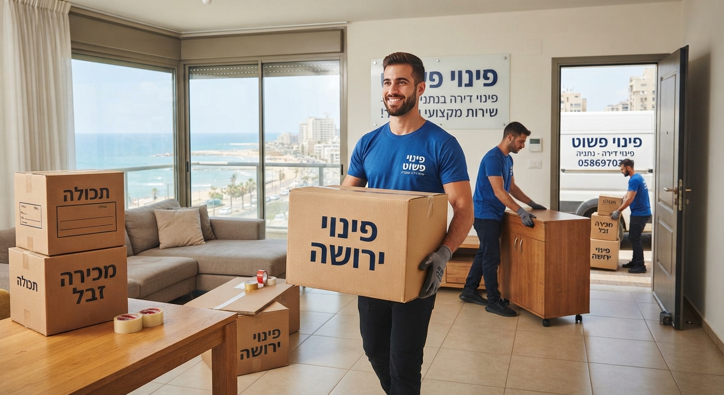 דירה מרווחת, נקייה ומסודרת בנתניה לאחר שירות פינוי דירה מקצועי ומהיר של חברת פינוי פשוט.