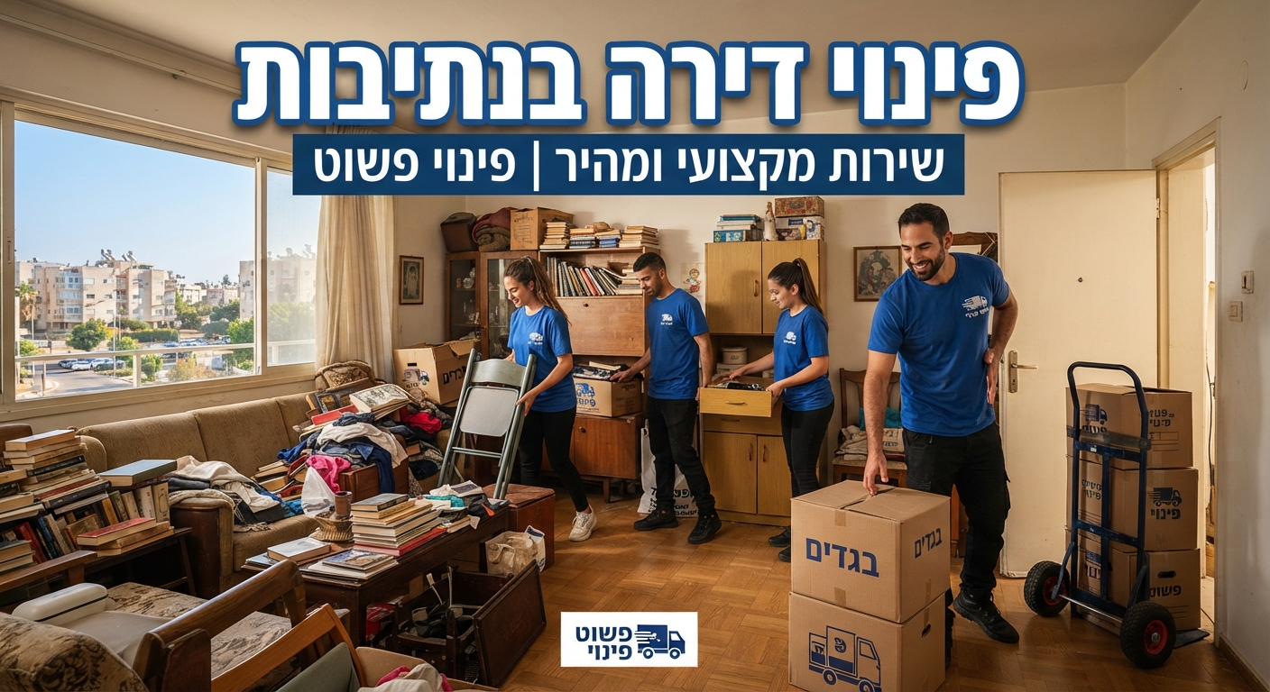 דירה מרווחת ומסודרת בנתיבות לאחר תהליך פינוי תכולה מקצועי ויסודי של חברת פינוי פשוט.