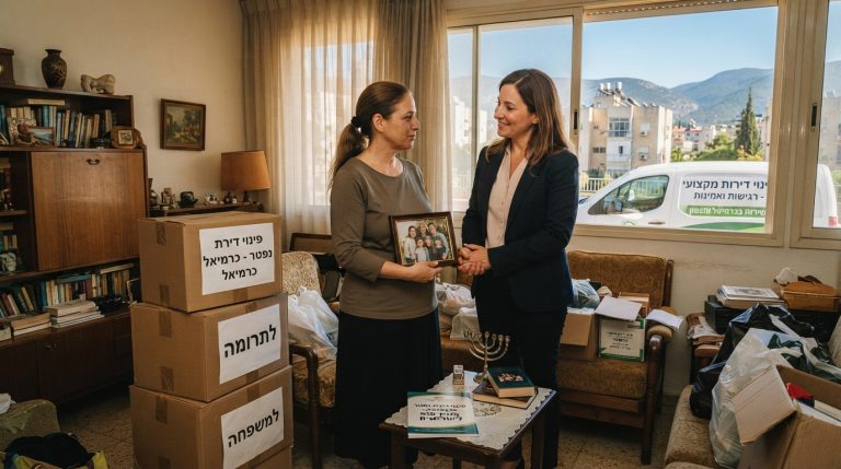 צוות מקצועי מפנה בעדינות וברגישות תכולת דירת נפטר בכרמיאל, מסייע ליורשים בתהליך הפינוי.