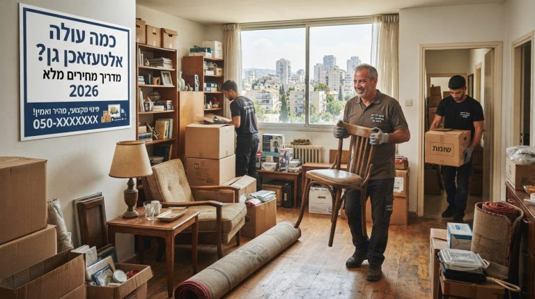 צוות מקצועי של חברת פינוי דירות מפנה רהיטים וחפצים ישנים (אלטעזאכן) מדירת מגורים ברמת גן.