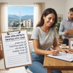דירה מאורגנת עם ארגזים ארוזים ולוח כתיבה המציג צ'קליסט הכנה לקראת פינוי דירה בכרמיאל.
