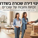 דירה שכורה מוארת ומסודרת בשדרות בתהליך פינוי, עם ארגזי קרטון ארוזים ומפתח על השולחן, המסמלת סיום חוזה שכירות באחריות.