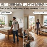 השוואה חזותית בין תרומת מיטה במצב טוב לעמותה לבין פינוי מיטה מקצועי ומהיר על ידי חברת פינוי דירות.