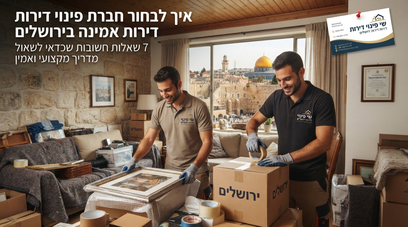 צוות מקצועי של חברת פינוי דירות בירושלים פועל בצורה מסודרת ואמינה בדירה נקייה, המייצגת שירות פינוי מקצועי ובטוח.